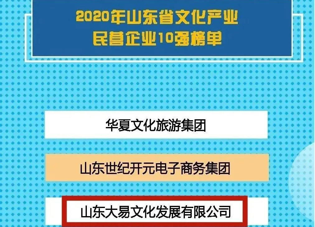 山东省“十强”产业民营